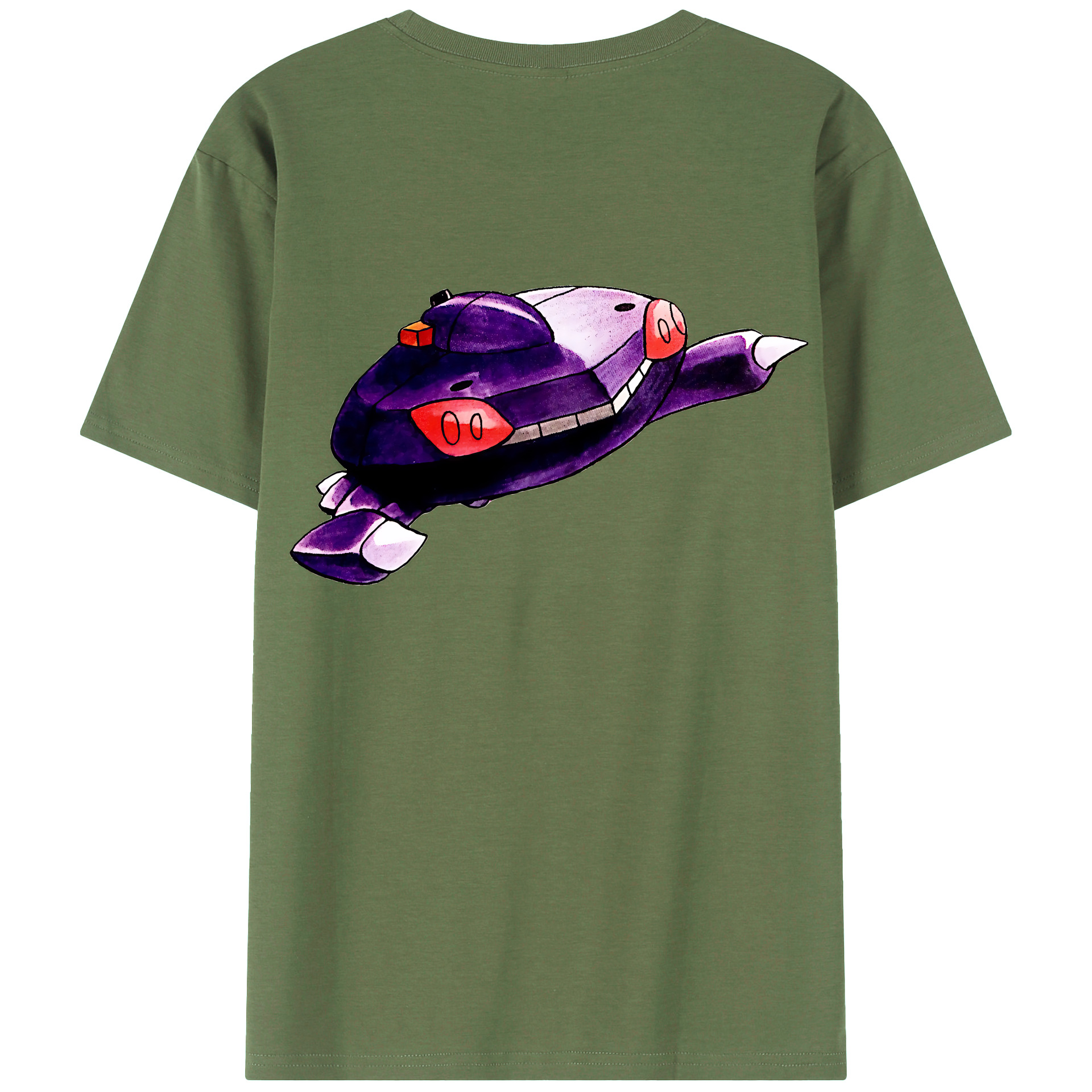 （画像用） ポケットモンスター Pokémon 綿100％ メンズ半袖Tシャツ（バックプリント） 通気性